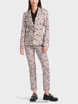 Marc Cain nadrág Sydney grafikai tervezéssel sötét égkék ruházat 2486DN589 Marc Cain Budapest