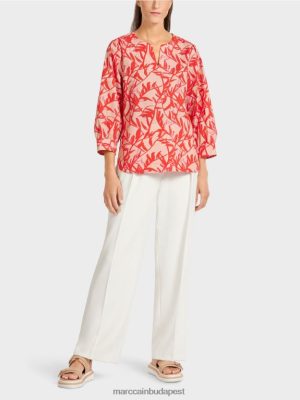 Marc Cain nyári blúz fényes barnás ruházat 2486DN968 Marc Cain Cipő