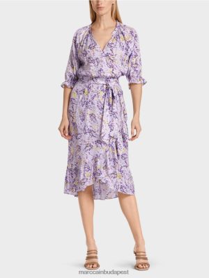 Marc Cain nyomtatott ruha, amelyen átcsomagolt fényes lila ruházat 2486DN80 Marc Cain Cipő