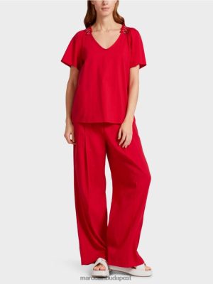 Marc Cain póló Raglannal mélyvörös ruházat 2486DN1375 Marc Cain Budapest