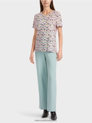 Marc Cain póló grafikai tervezéssel sötét égkék ruházat 2486DN1314 Marc Cain Táska