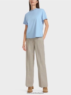 Marc Cain póló gyöngyös gallérral sötét nyári égbolt ruházat 2486DN1284 Marc Cain Táska