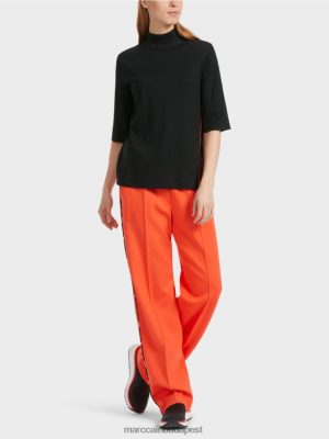 Marc Cain pamut bordás ing állványos gallérral fekete ruházat 2486DN1260 Marc Cain Táska