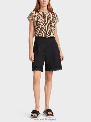 Marc Cain rövidnadrág csipkével fekete ruházat 2486DN607 Marc Cain Budapest