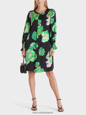 Marc Cain ruha virágmintával fekete ruházat 2486DN13 Marc Cain Budapest