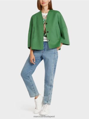 Marc Cain sima gyapjúkabát moha zöld ruházat 2486DN293 Marc Cain Cipő