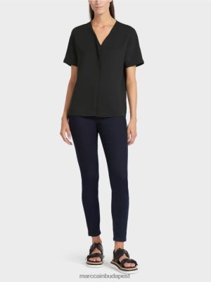 Marc Cain sima kimono teteje fekete ruházat 2486DN1008 Marc Cain Táska