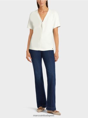 Marc Cain sima kimono teteje piszkosfehér ruházat 2486DN1015 Marc Cain Budapest