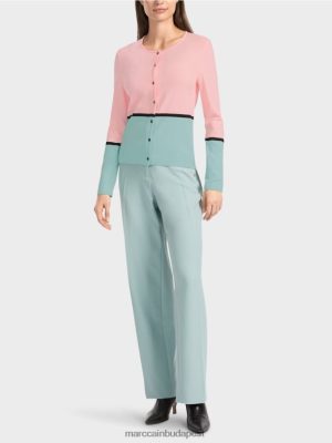 Marc Cain színes "újragondoljunk együtt" kardigán puha por rózsaszínű ruházat 2486DN343 Marc Cain Budapest