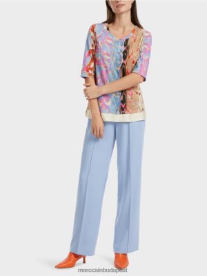 Marc Cain színes nyomtatott póló sötét nyári égbolt ruházat 2486DN1286 Marc Cain Cipő