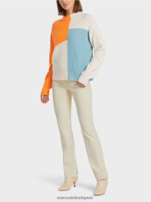 Marc Cain túlméretezett kötött pulóver tiszta narancs ruházat 2486DN1208 Marc Cain Cipő