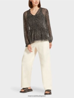 Marc Cain túlméretezett viszkóz teteje leopárdnyomással porrém ruházat 2486DN979 Marc Cain Budapest