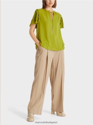 Marc Cain "Átgondolja az együtt" blúz stílusú felső mély olajbogyó zöld ruházat 2486DN953 Marc Cain Cipő