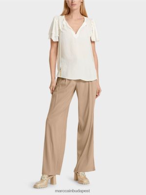 Marc Cain "Átgondolja az együtt" blúz stílusú felső piszkosfehér ruházat 2486DN951 Marc Cain Táska