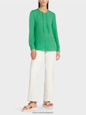 Marc Cain "Átgondolja az együtt" blúzt fényes jáde ruházat 2486DN970 Marc Cain Budapest