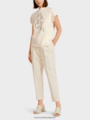 Marc Cain "Átgondolja az együtt" forduló pólót krém ruházat 2486DN1445 Marc Cain Cipő