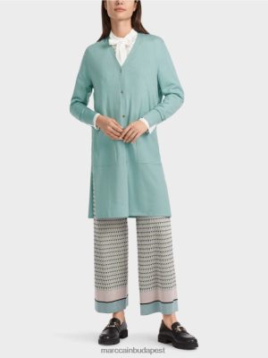 Marc Cain "Átgondolja az együtt" gyapjú kardigán sötét égkék ruházat 2486DN342 Marc Cain Táska