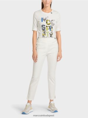 Marc Cain "Átgondolja az együtt" széles lábú nadrágot piszkosfehér ruházat 2486DN717 Marc Cain Táska