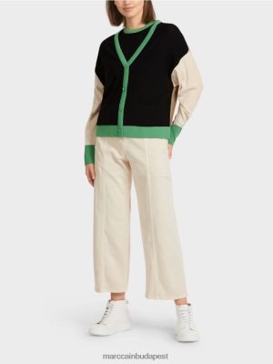 Marc Cain "Átgondolja az együtt" színes-blokk kardigán fekete ruházat 2486DN436 Marc Cain Budapest