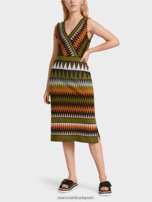 Marc Cain "Átgondoljunk együtt" kötött ruhát mély olajbogyó zöld ruházat 2486DN95 Marc Cain Cipő