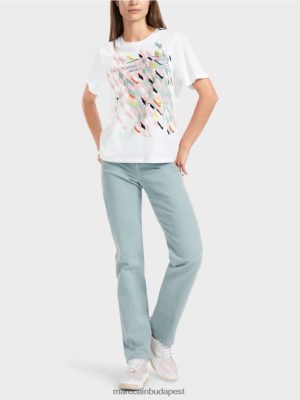 Marc Cain "Átgondoljunk együtt" póló fehér ruházat 2486DN1321 Marc Cain Budapest