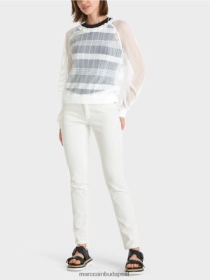 Marc Cain Átlátszó póló hosszú ujjú fehér ruházat 2486DN1359 Marc Cain Táska