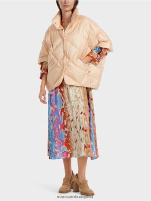 Marc Cain tojás alakú mellény stílusú kabát sötét krém ruházat 2486DN255 Marc Cain Táska