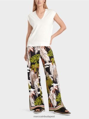 Marc Cain ujjatlan finom pulóver piszkosfehér ruházat 2486DN1142 Marc Cain Cipő