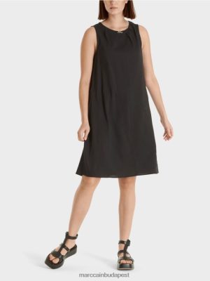 Marc Cain vászonkeverék ruha fekete ruházat 2486DN91 Marc Cain Budapest